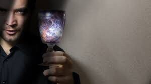 Around the rim of a glass